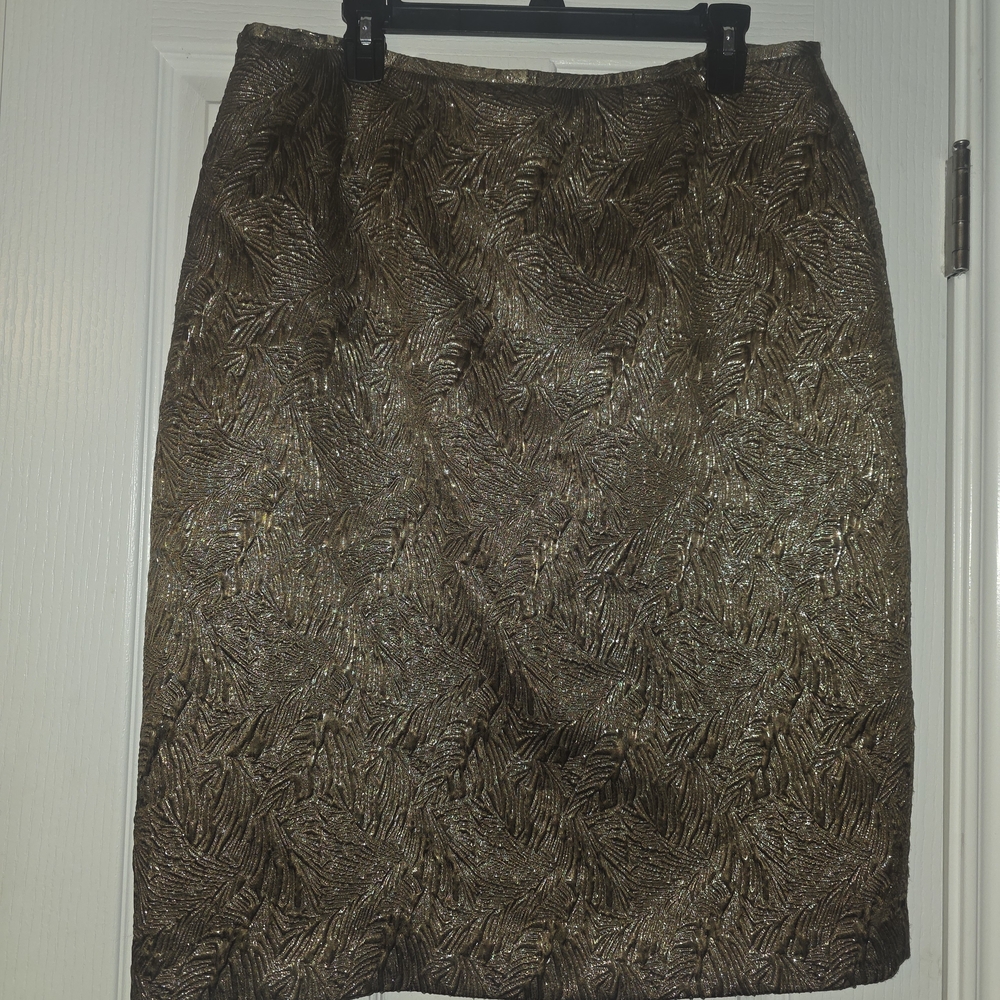 Elegant Brown Textured Skirt
